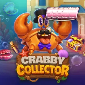 Crabby Collector স্লট গেমের একটি দৃশ্য যেখানে সমুদ্রের নিচের থিম এবং গ্রিড দেখা যাচ্ছে